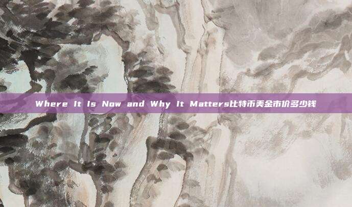 Where It Is Now and Why It Matters比特币美金市价多少钱