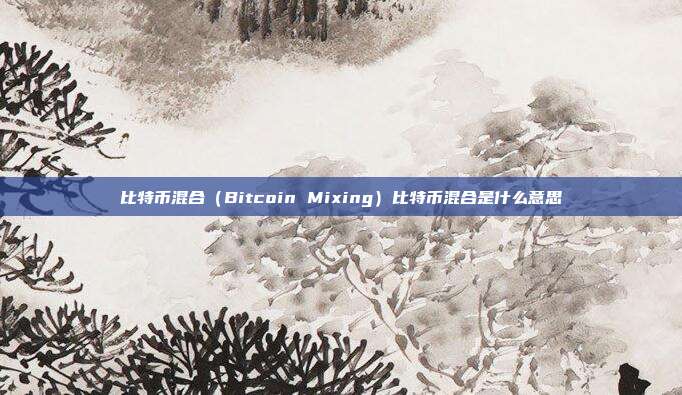 比特币混合（Bitcoin Mixing）比特币混合是什么意思