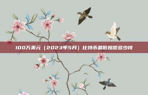 100万美元（2023年5月）比特币最低赔偿多少钱