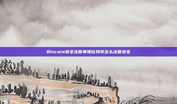 Bitcoin安全注意事项比特币怎么注意安全