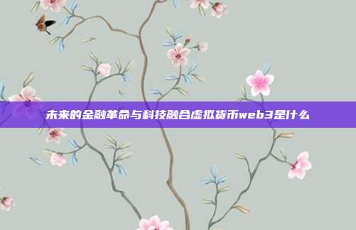 未来的金融革命与科技融合虚拟货币web3是什么