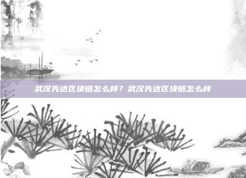 武汉先达区块链怎么样？武汉先达区块链怎么样