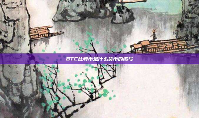 BTC比特币是什么货币的缩写