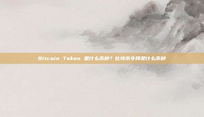 Bitcoin Token 是什么币种？比特币令牌是什么币种