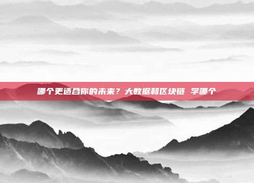 哪个更适合你的未来？大数据和区块链 学哪个