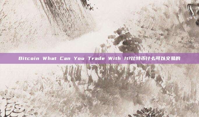 Bitcoin What Can You Trade With It?比特币什么可以交易的