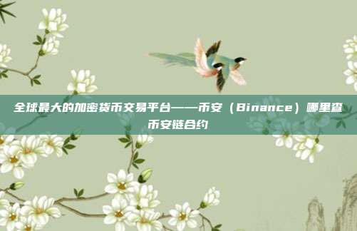 全球最大的加密货币交易平台——币安（Binance）哪里查币安链合约