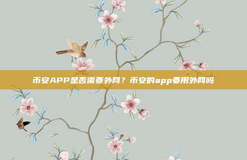 币安APP是否需要外网？币安的app要用外网吗