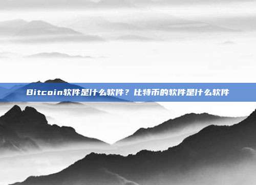 Bitcoin软件是什么软件？比特币的软件是什么软件