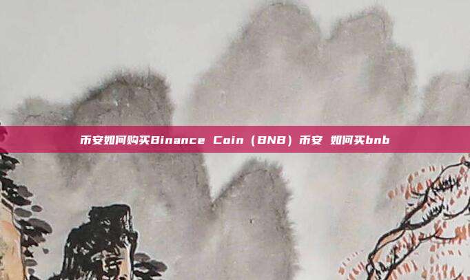 币安如何购买Binance Coin（BNB）币安 如何买bnb