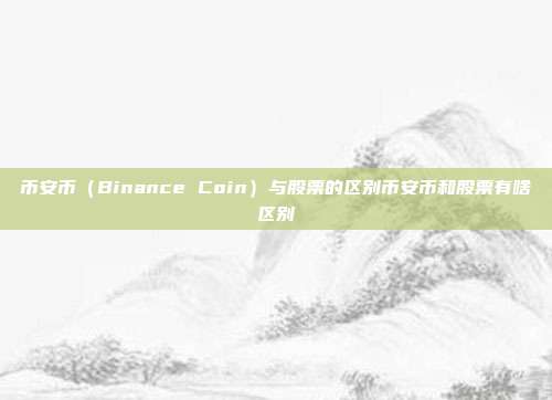 币安币（Binance Coin）与股票的区别币安币和股票有啥区别