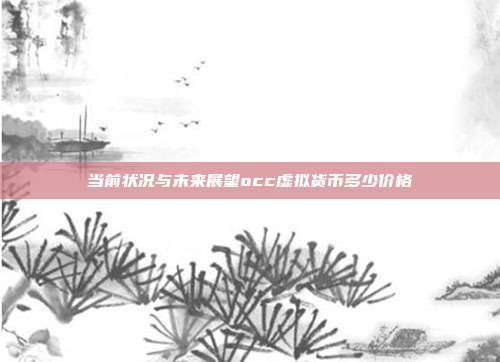 当前状况与未来展望occ虚拟货币多少价格