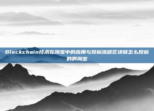 Blockchain技术在淘宝中的应用与投标流程区块链怎么投标的啊淘宝