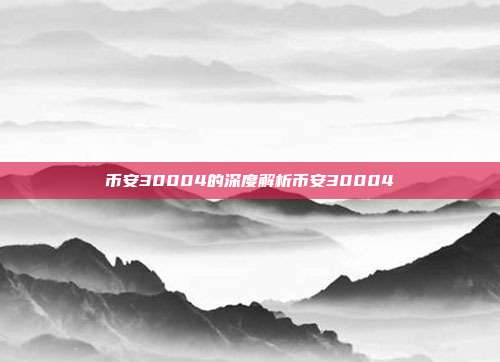 币安30004的深度解析币安30004