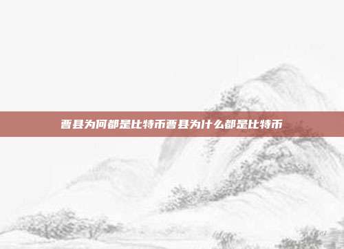 曹县为何都是比特币曹县为什么都是比特币