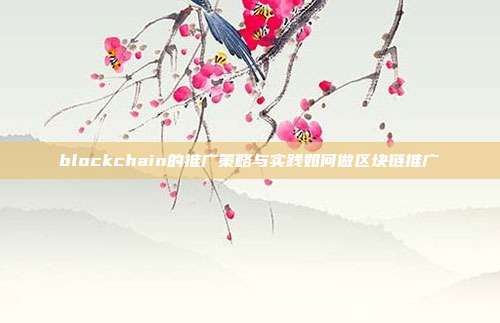 blockchain的推广策略与实践如何做区块链推广