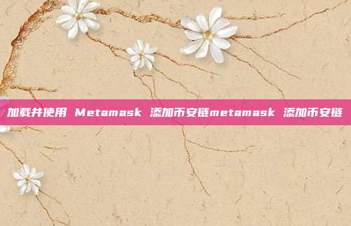 加载并使用 Metamask 添加币安链metamask 添加币安链