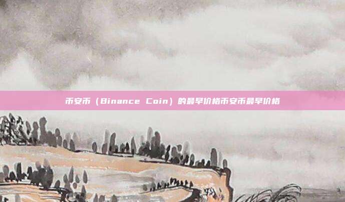 币安币（Binance Coin）的最早价格币安币最早价格