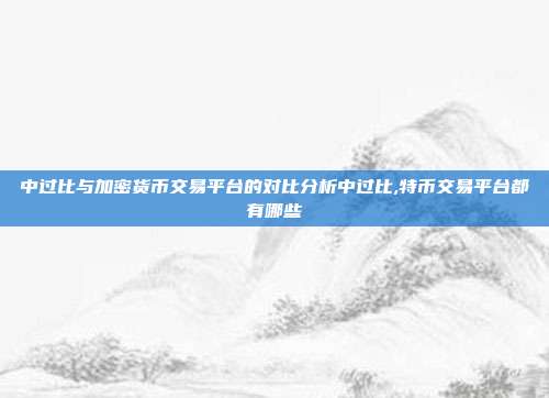 中过比与加密货币交易平台的对比分析中过比,特币交易平台都有哪些