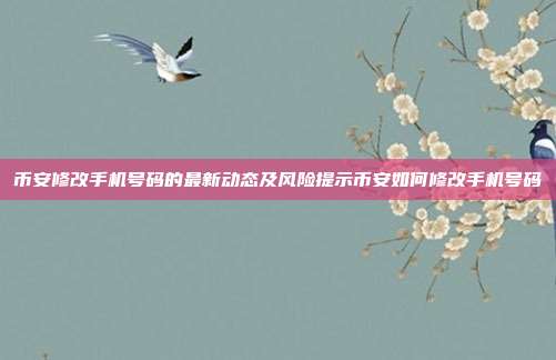 币安修改手机号码的最新动态及风险提示币安如何修改手机号码