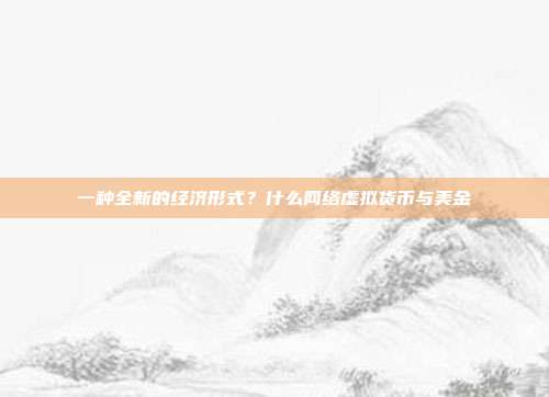 一种全新的经济形式？什么网络虚拟货币与美金