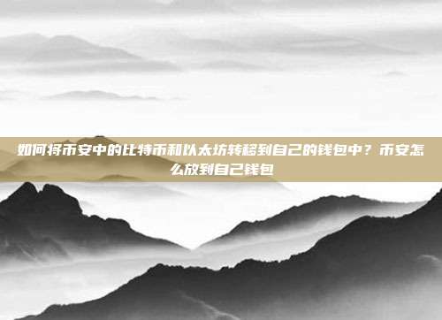 如何将币安中的比特币和以太坊转移到自己的钱包中？币安怎么放到自己钱包