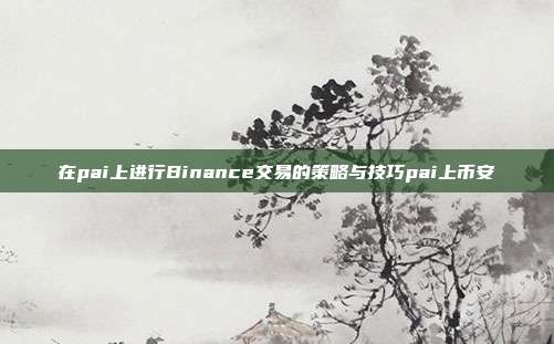 在pai上进行Binance交易的策略与技巧pai上币安