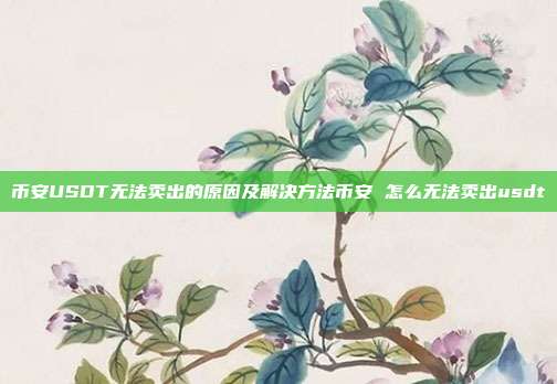 币安USDT无法卖出的原因及解决方法币安 怎么无法卖出usdt