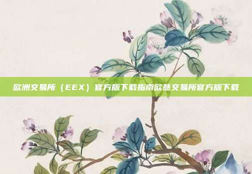 欧洲交易所（EEX）官方版下载指南欧意交易所官方版下载