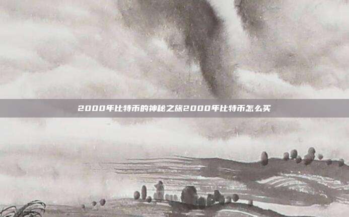 2000年比特币的神秘之旅2000年比特币怎么买