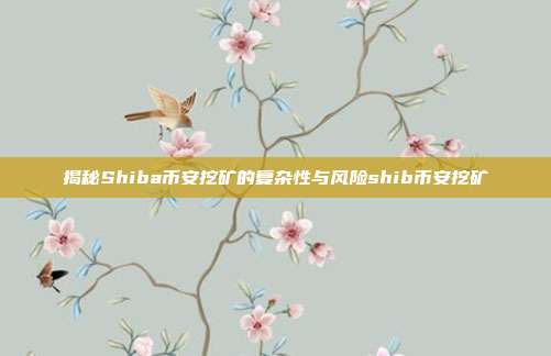 揭秘Shiba币安挖矿的复杂性与风险shib币安挖矿