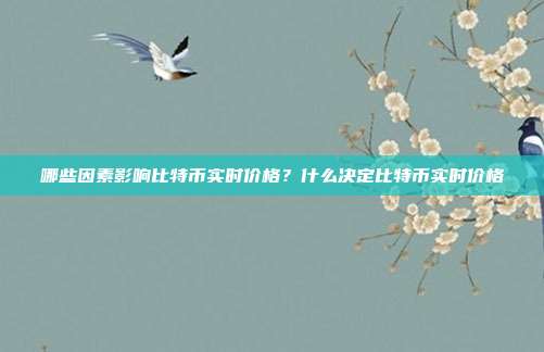 哪些因素影响比特币实时价格？什么决定比特币实时价格