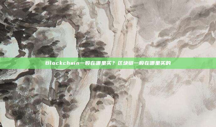 Blockchain一般在哪里买？区块链一般在哪里买的